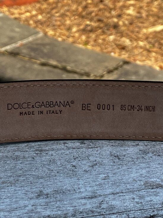 ?Authentic Dolce & Gabbana Leather Belt with Silver-Tone Buckle main image 8